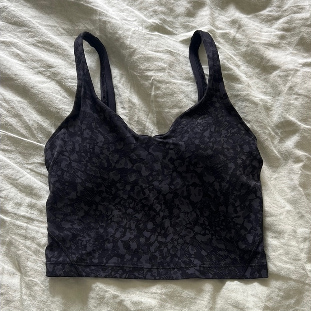 lululemon athletica black camo workout top